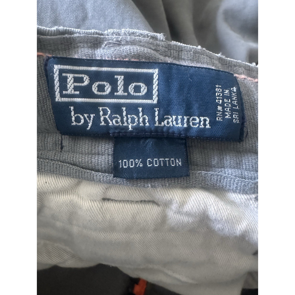 Vintage Polo Ralph Lauren Paratrooper Cargo Shorts Mens 35 Gray Military Utility - Picture 2 of 14